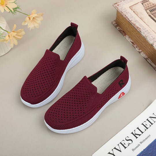 Damen Atmungsaktive Slip-On Freizeitschuhe mit rutschfester Sohle R&B