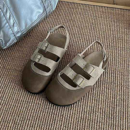 Damen Komfortable Sandalen mit verstellbaren Riemen und ergonomischer Sohle R&B