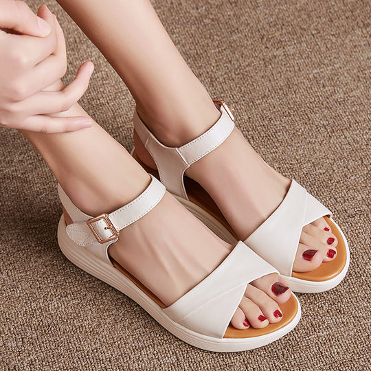 Damen Komfortabel verstellbare Sandalen mit gepolsterter Innensohle und modischem Riemendesign R&B