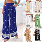 Damen weite Sommerhose mit Boho-Muster EB