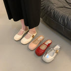 Damen elegante Ballerinas mit modischem Riemchen und komfortabler Innensohle R&B