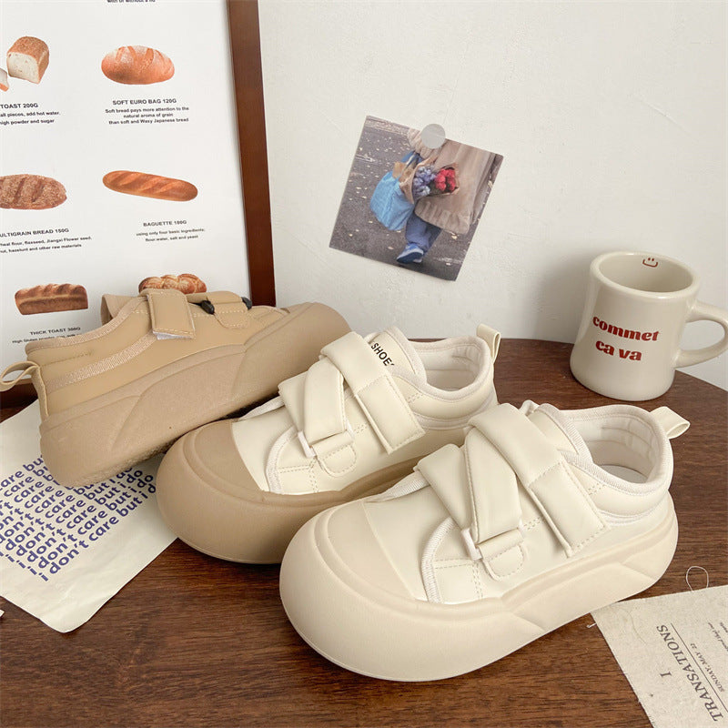 Damen Sneaker mit verstellbarem Klettverschluss und dicker Sohle R&B