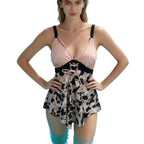 Damen Tankini mit modischem Raffung und floralem Design R&B