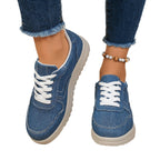 Damen Sneakers im lässigen Denim-Look mit komfortabler Profilsohle R&B