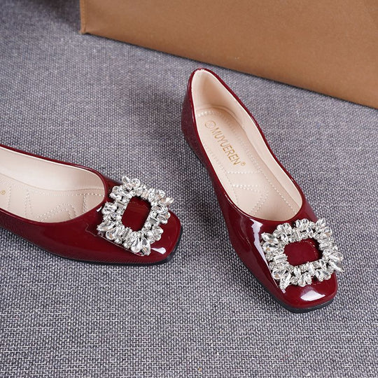 Damen Ballerinas mit extravagantem Schmuckdetail R&B