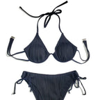 Damen Triangel-Bikini mit feinem Rippendesign R&B