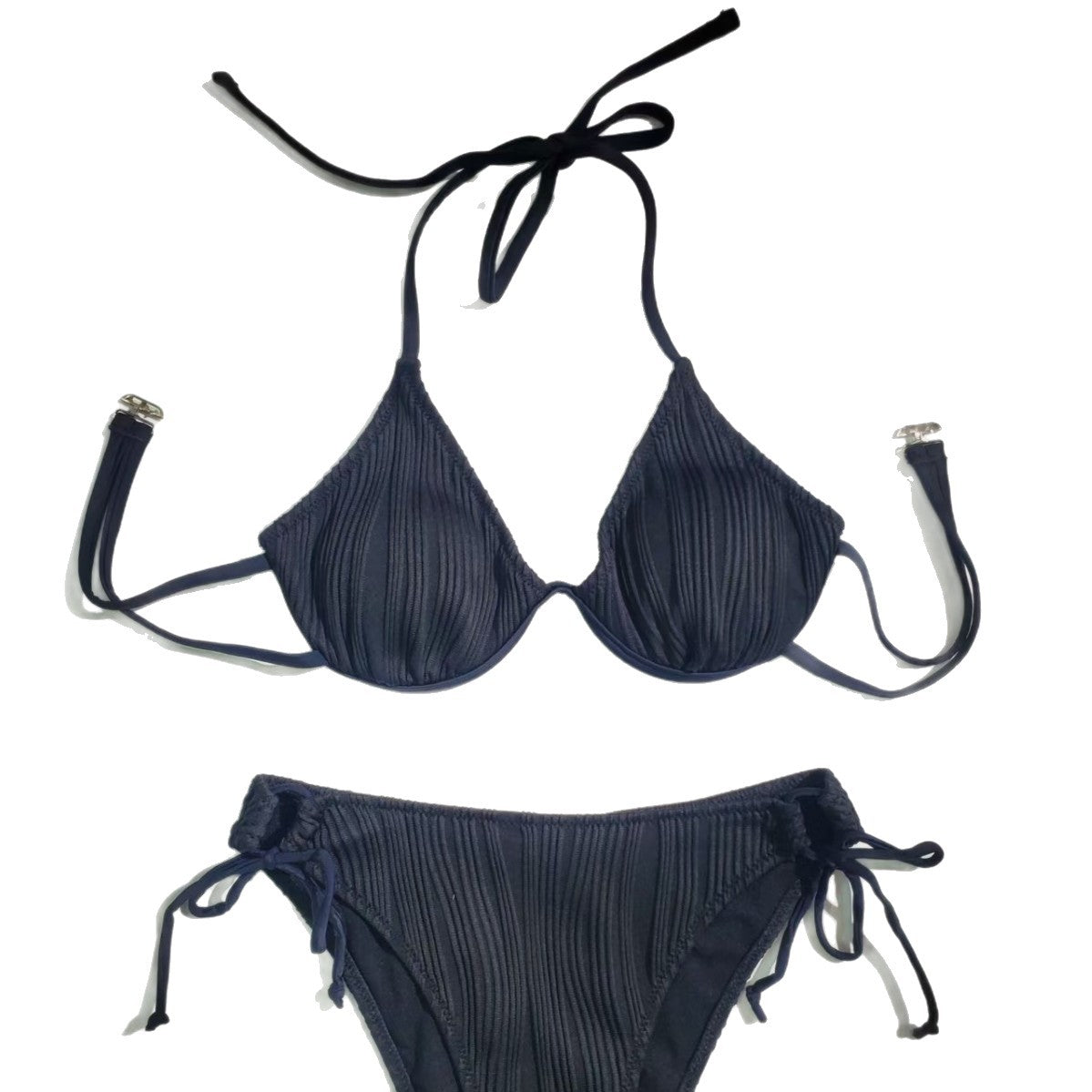 Damen Triangel-Bikini mit feinem Rippendesign R&B