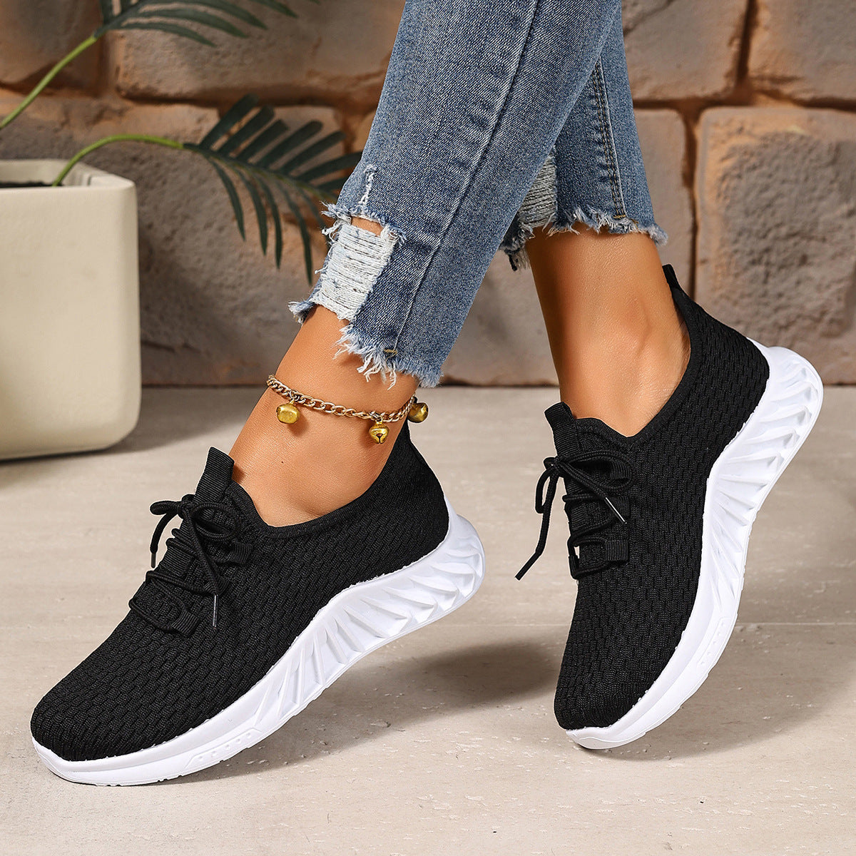 Damen Sportliche Atmungsaktive Sneakers mit flexiblem Sohlenkonzept R&B