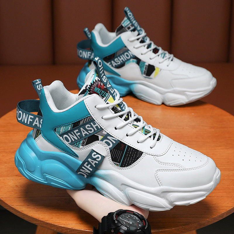 Damen Modische Chunky Sneakers mit grafischem Design und flexibler Sohle R&B