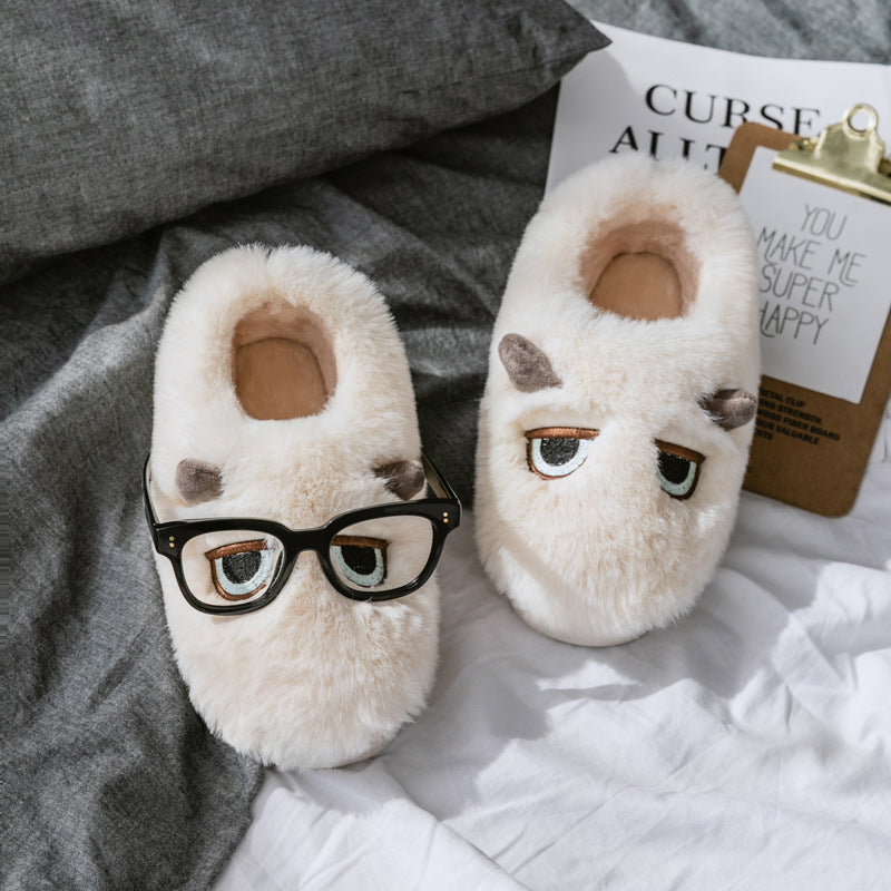 Damen Hausschuhe mit tierischem Motiv und weichem Fleece-Innenfutter R&B