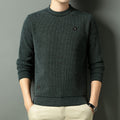 Herren Strukturierter Pullover mit Rundhalsausschnitt und hochwertiger Stricktextur R&B