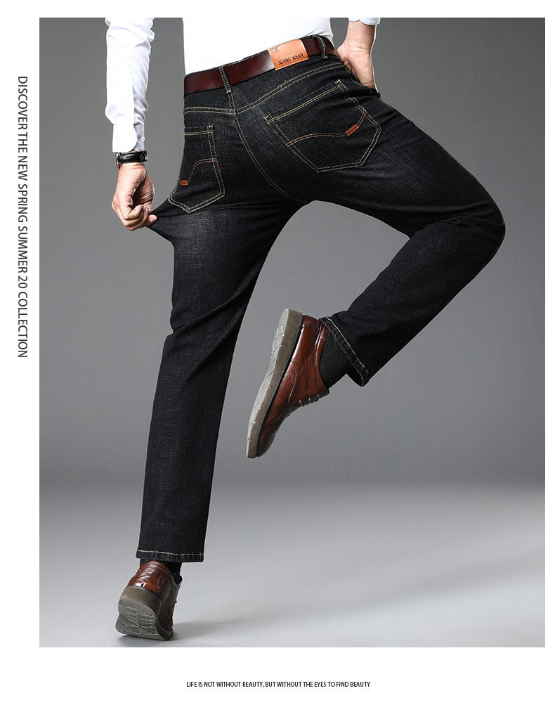 Herren klassische Jeans im lässigen Business-Stil mit besonders bequemer Passform R&B