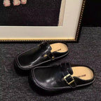 Damen elegante Mokassins mit modischem Riemen R&B