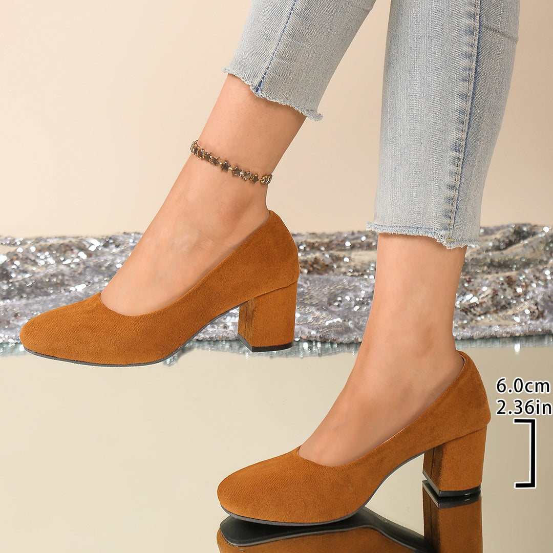 Damen Elegante und bequeme Pumps mit Blockabsatz R&B