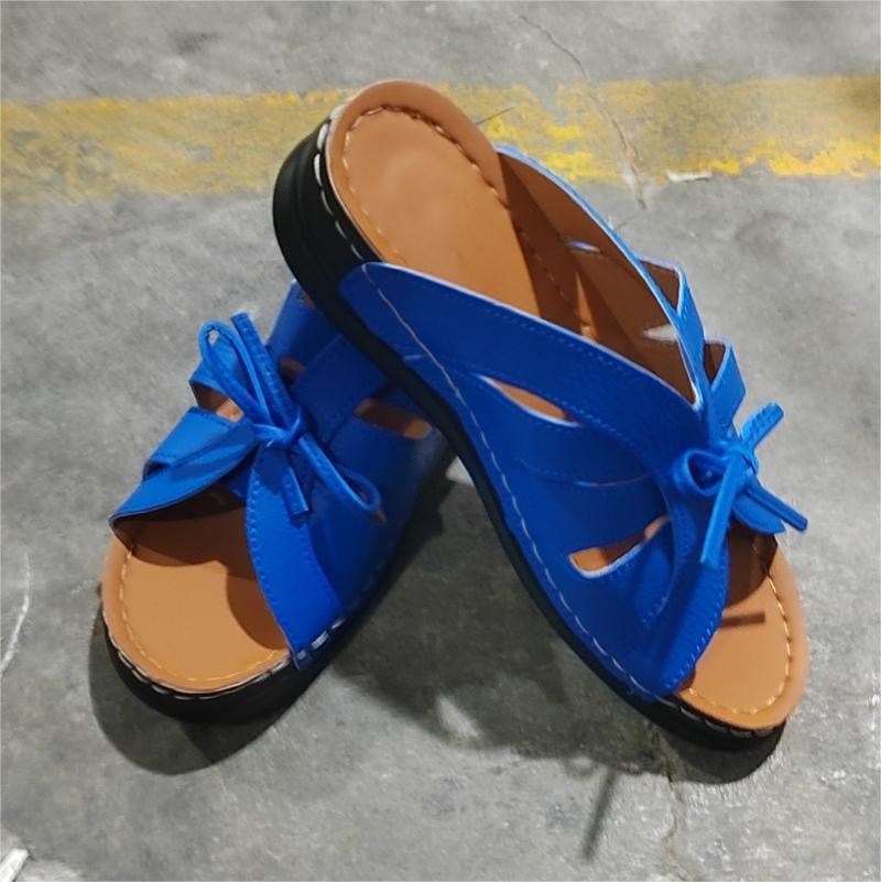 Damen Komfortable Riemchensandalen mit dekorativem Schleifen-Design R&B