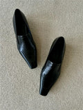 Damen Modische Loafer aus hochwertigem Leder mit elastischem Einschlupf R&B