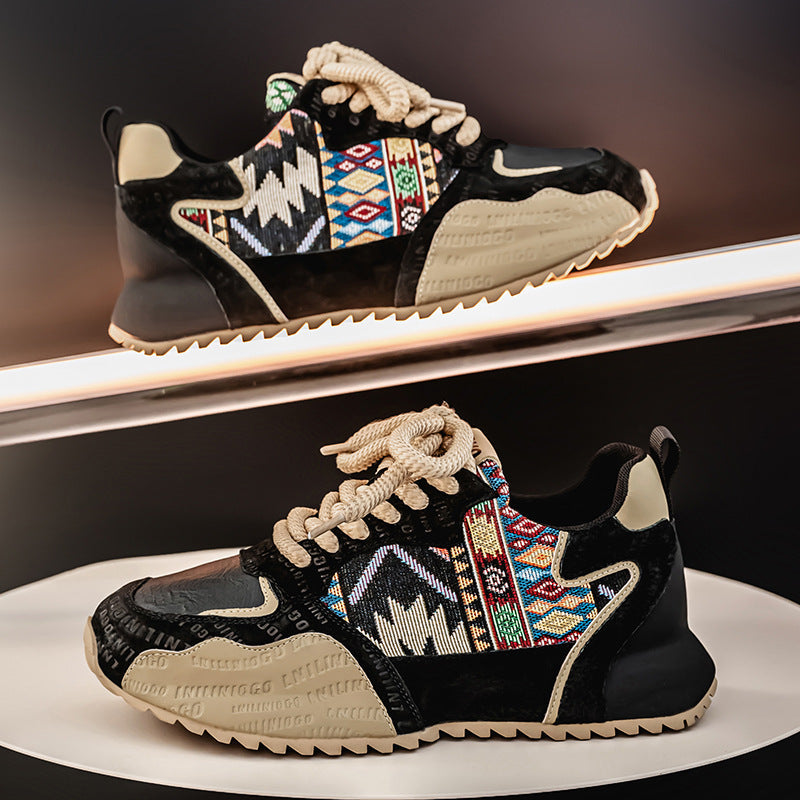Damen Sportliche Sneaker mit ethnischem Muster und rutschfester Sohle R&B
