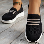 Damen Slip-On Sneakers mit flexiblem Obermaterial und rutschfester Sohle R&B