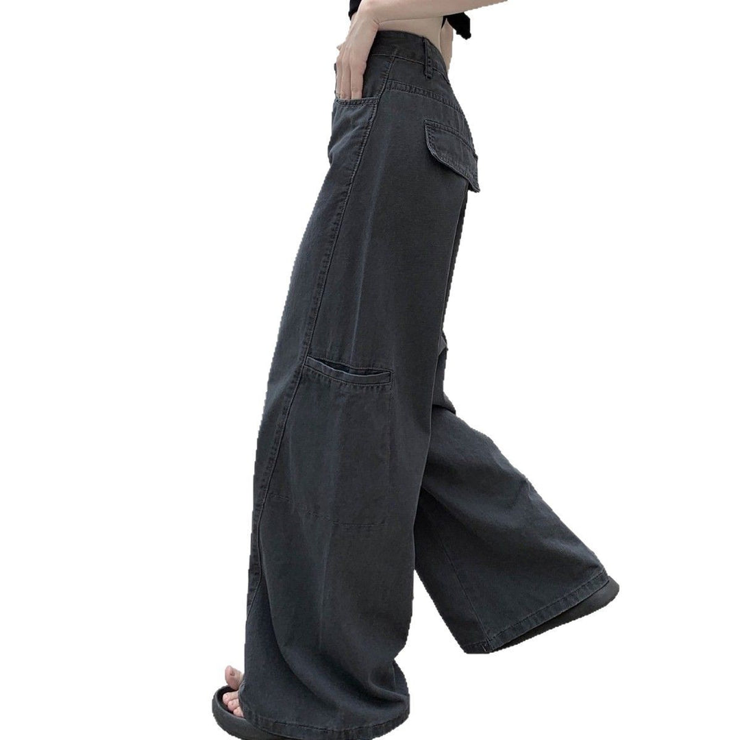 Damen Weite High-Waist Hose mit praktischen Taschen R&B