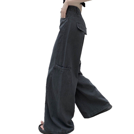 Damen Weite High-Waist Hose mit praktischen Taschen R&B