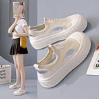 Damen Sneakers mit elastischem Obermaterial und sportlicher Plattform R&B