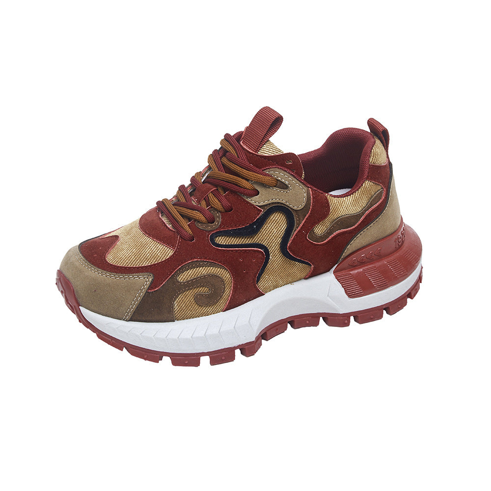 Damen sportliche Sneakers mit modernem Design und robustem Sohlenprofil R&B