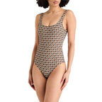 Damen Designer Badeanzug mit geometrischem Muster R&B