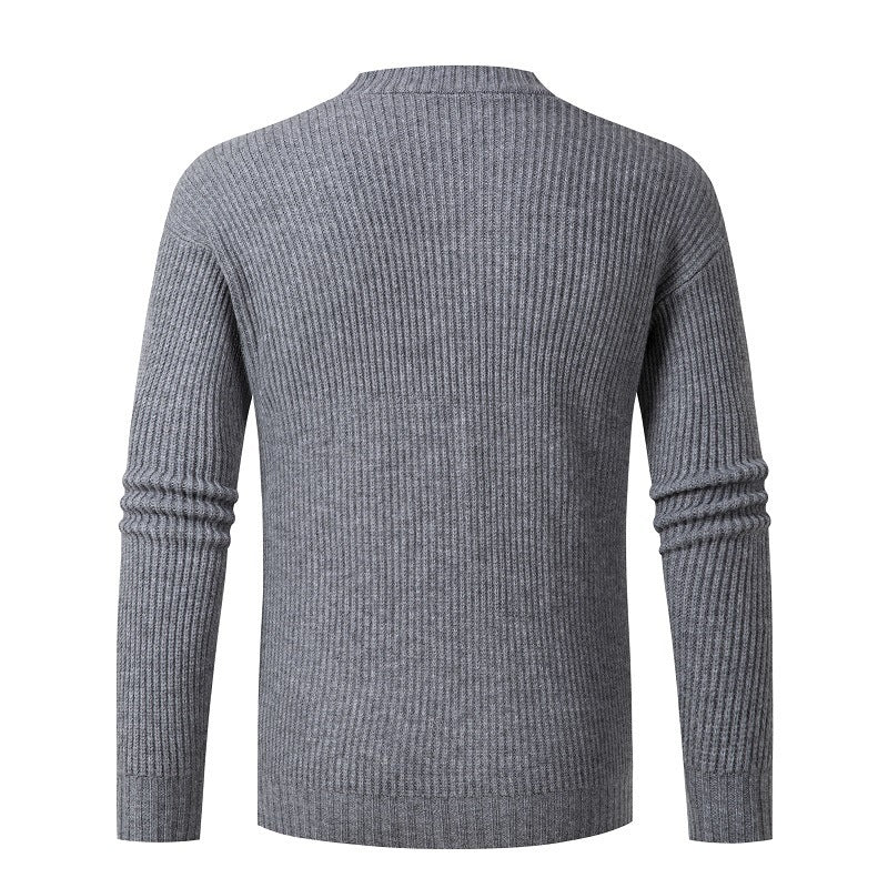 Damen gestreifte Strickjacke mit modischem Schnitt und praktischen Taschen R&B