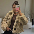 Damen modische Kunstfelljacke R&B