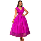 Damen Elegantes Abendkleid mit voluminösen Schleifenärmeln