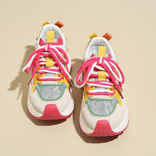 Damen Sportliche Sneaker mit atmungsaktiver Mesh-Oberfläche und innovativem Dämpfungssystem R&B