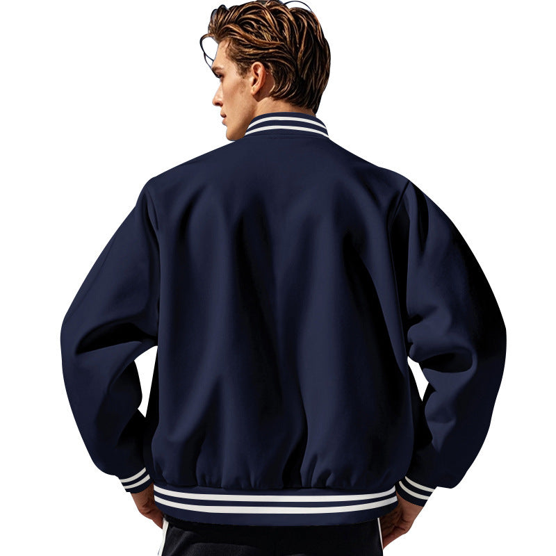 Herren Collegejacke mit elastischen Bündchen und hochwertiger Verarbeitung R&B