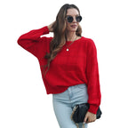 Damen Chic-Strickpullover mit strukturiertem Wellenmuster R&B