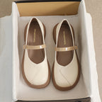 Damen Mary-Jane Ballerinas mit praktischem Riemen und stabiler Sohle