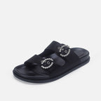 Damen Elegante Sandalen mit glitzernden Riemen und verstellbarem Schnallenverschluss R&B