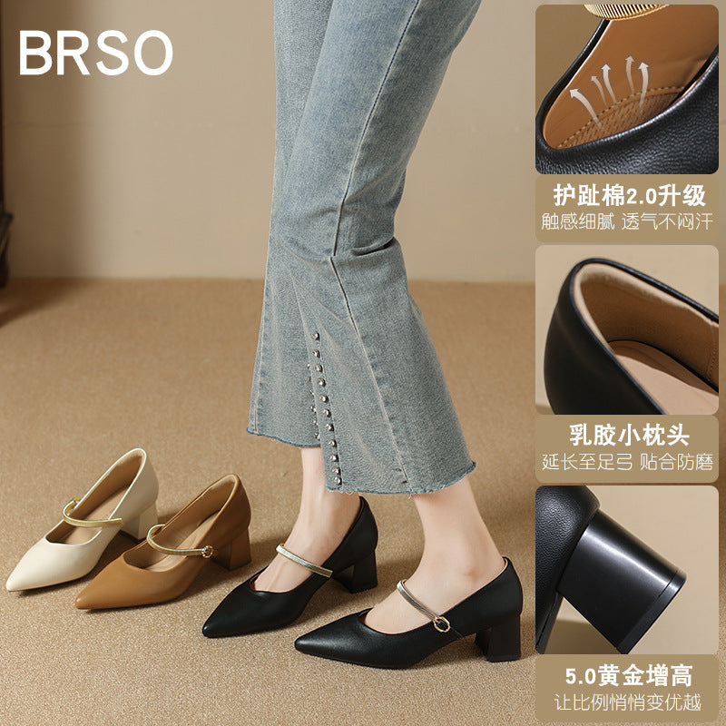 Damen Slingback-Pumps mit elegantem Riemen und komfortablem Blockabsatz
