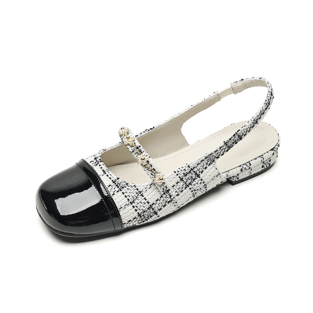 Damen Slingback-Ballerinas mit eleganter Schnallenverzierung R&B