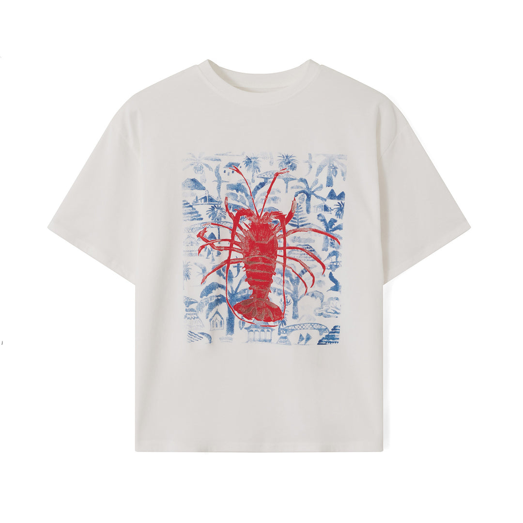 Damen T-Shirt mit künstlerischem Motiv im Vintage-Stil R&B