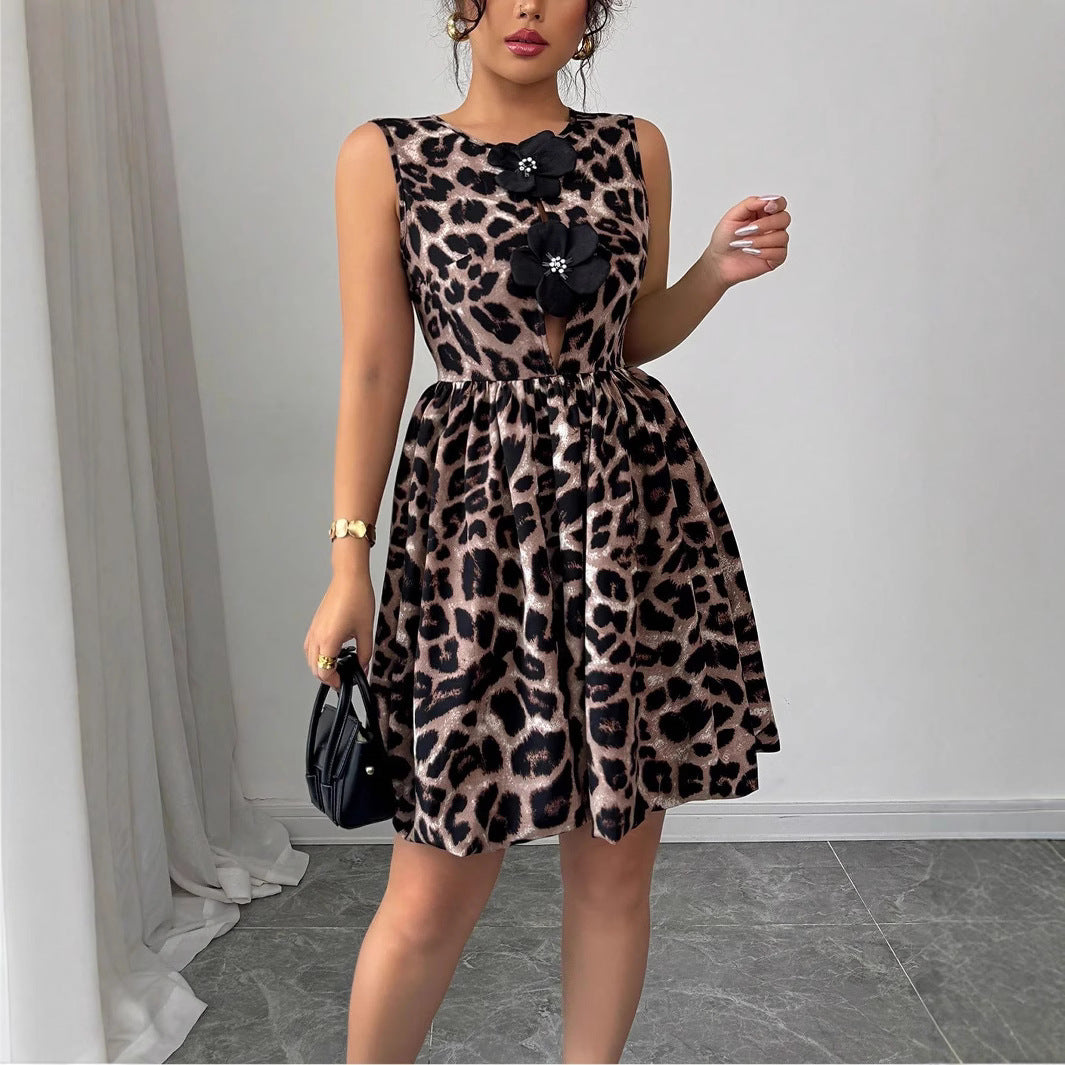 Damen Kleid mit tierischem Muster R&B