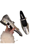 Damen Elegante Slingback-Ballerinas mit modischem Glanz R&B