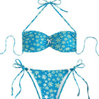 Damen Bandeau-Bikini mit floralen Akzenten R&B