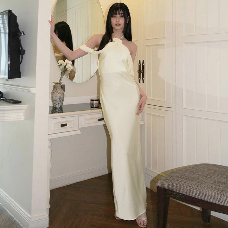 Damen Elegantes Maxikleid mit romantischem Wickel-Design und glamourösem Schnitt R&B