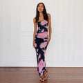 Damen Maxikleid mit raffiniertem Floral-Design und schmalem Schnitt R&B