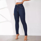 Damen High-Waist Skinny Jeans mit figurbetontem Schnitt R&B