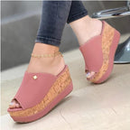 Damen Wedge-Sandalen mit eleganter Korksohle und anpassbarem Obermaterial R&B