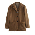 Damen Elegante SuedR&Blazerjacke R&B
