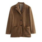 Damen Elegante SuedR&Blazerjacke R&B
