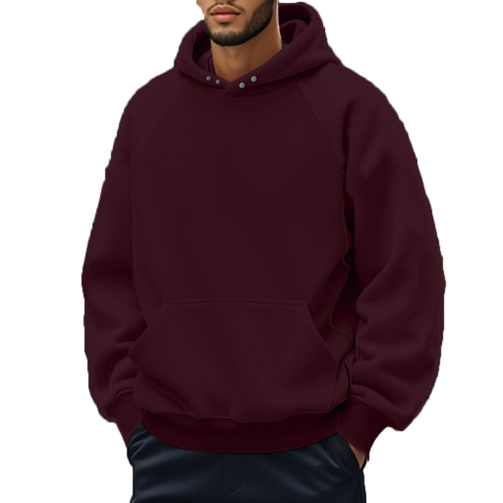 Herren lässiger Kapuzenpullover mit Raglanärmeln R&B