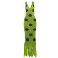 Damen Maxikleid mit tiefem V-Ausschnitt und fransigen Details R&B