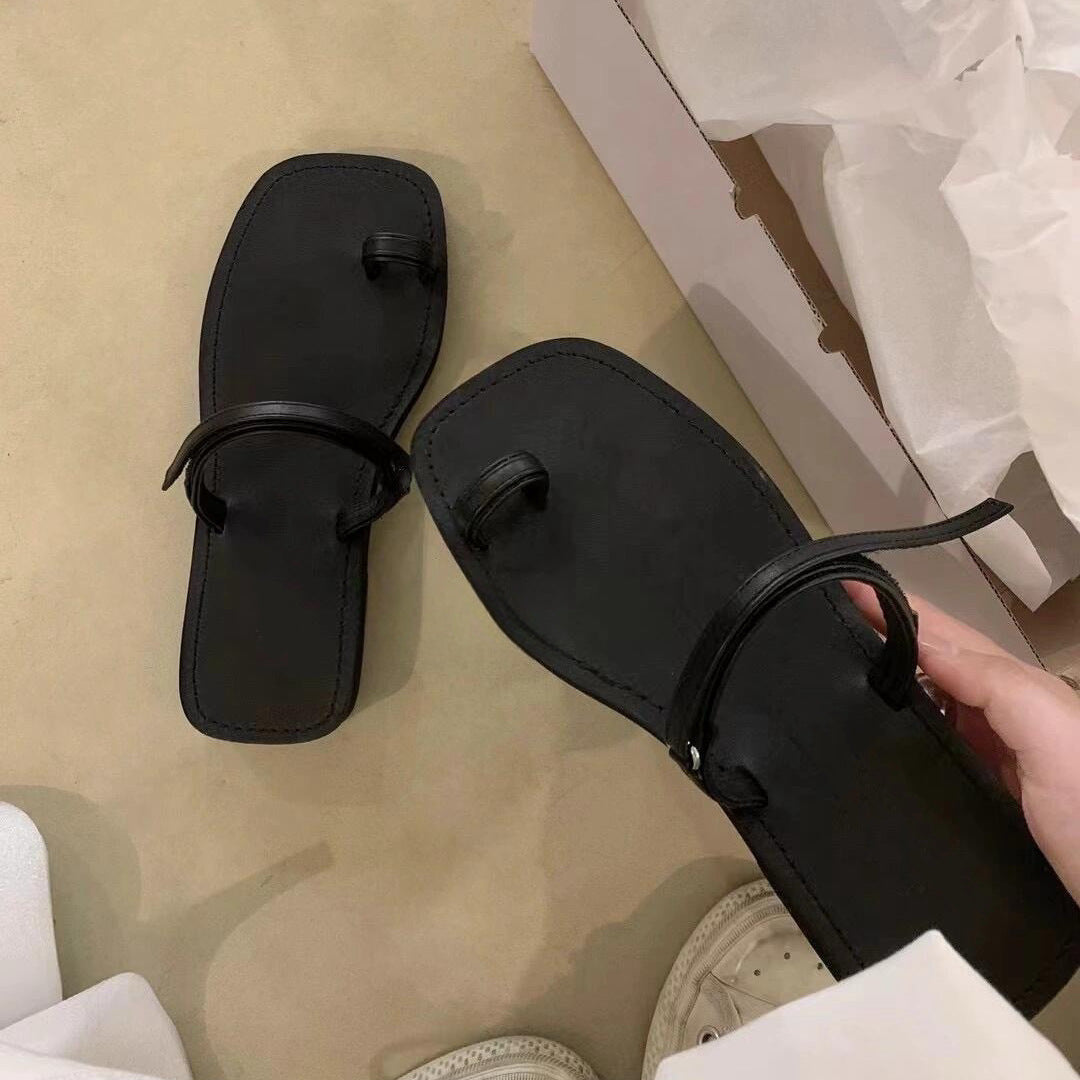 Damen Designer Zehentrenner-Sandalen mit modischem Metallic-Design und komfortablem Fußbett R&B